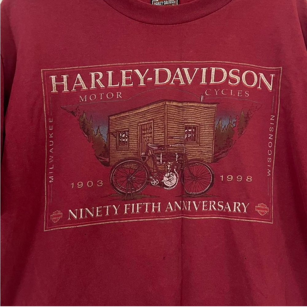 Harley-Davidson Men's Burgundy 95th Anniversary Tee